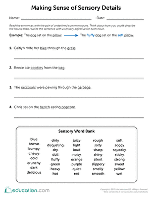 Making Sense of Sensory Details