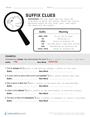 Suffix Clues