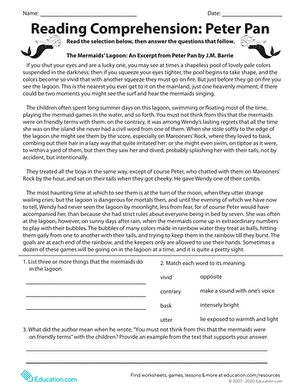 Reading Comprehension: Peter Pan