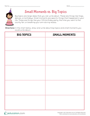 Small Moments vs. Big Topics