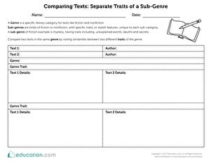 Comparing Texts: Separate Traits of a Sub-Genre