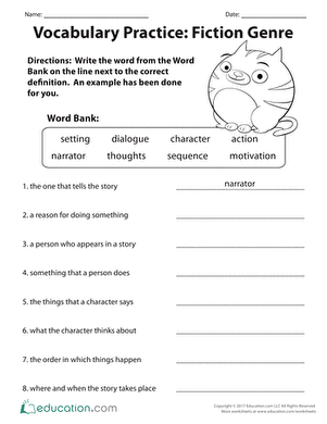 Vocabulary Practice: Fiction Genre
