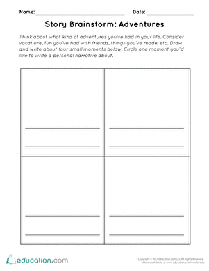 Story Brainstorm: Adventures