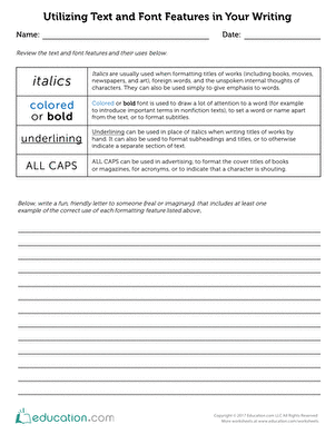 Utilizing Text and Font Features in Your Writing