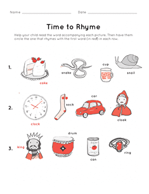 Time to Rhyme: Matching Rhymes #1