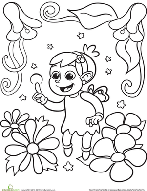 Color the Young Fairy