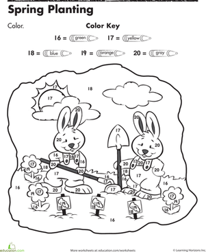 Spring Planting: Color by Numbers