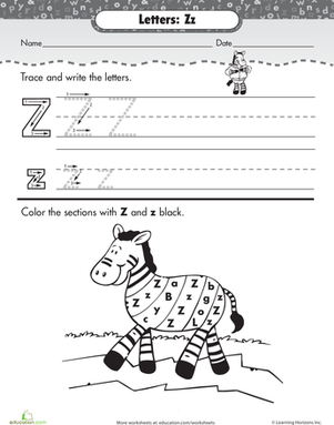 Practice Writing Z