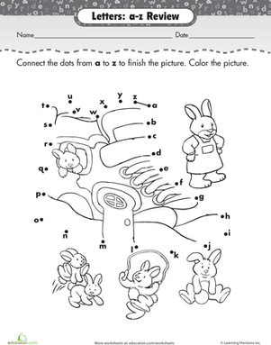 Alphabet Dot to Dot: Bunnies