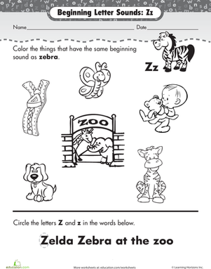 Words Starting in Z
