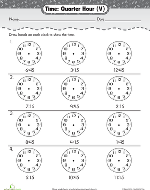 Learning to Tell Time: Quarter Hour