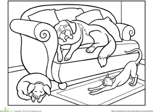 Color the Nap-Time Scene