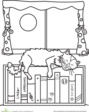 Color the Sleepy Kitty