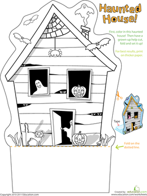 Haunted House Worksheet