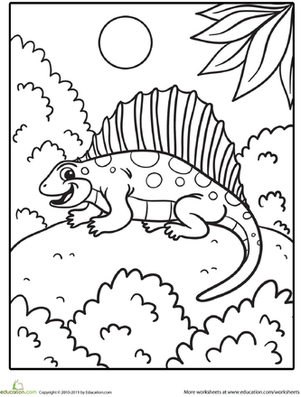 Dimetrodon Coloring Page