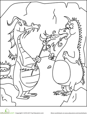 Color the Hungry Dragons