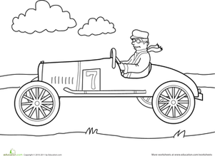 Color the Car: Old-Fashioned Car