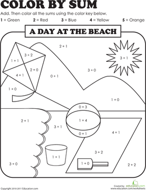 Color by Sum: Beach Day