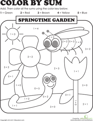 Color by Sum: Springtime Garden