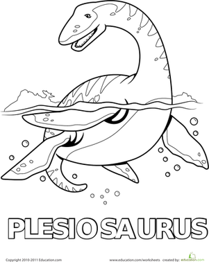 Color the Plesiosaurus