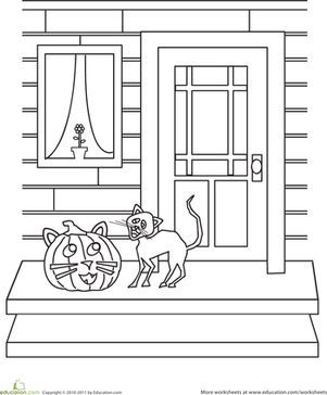 Color the Halloween Cat