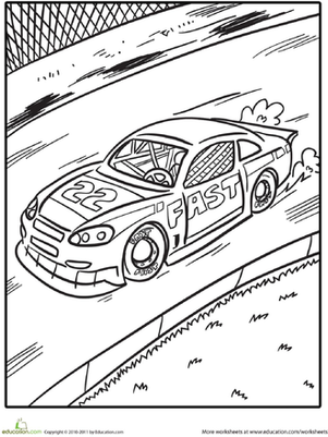 Color the Fast Race Car