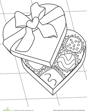Valentine Candy Coloring Page