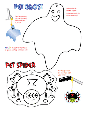 Halloween Cutouts: Spider and Ghost