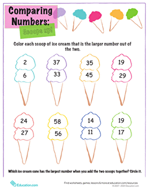 Comparing Numbers: Ice Cream