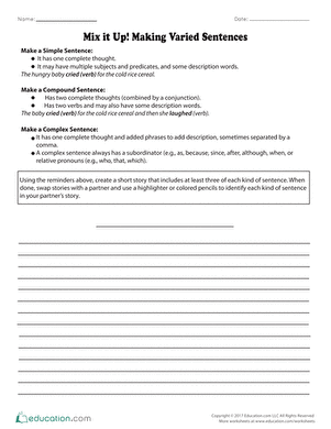 Three Sentence Structures