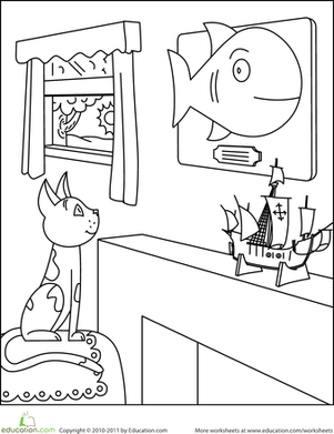 Color the Hungry Cat