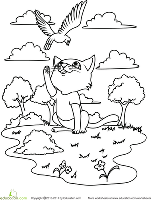 Color the Playful Kitty