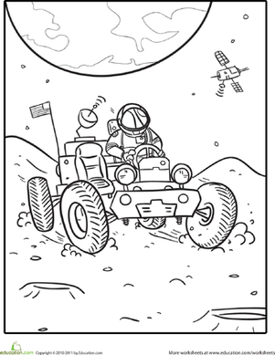 Lunar Rover Coloring Page
