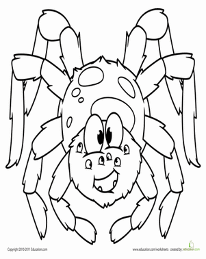 Cute Spider Coloring Page