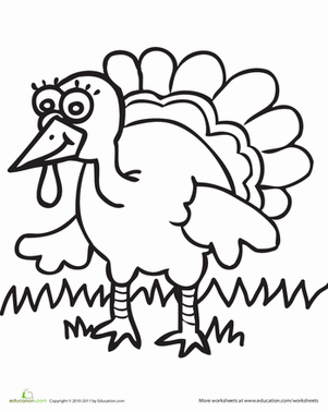 Color the Bright-Eyed Turkey