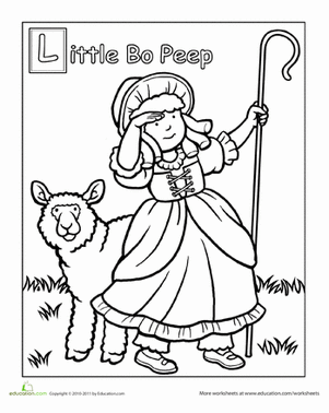 Little Bo Peep Coloring Page