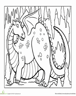 Pet Dragon Coloring Page