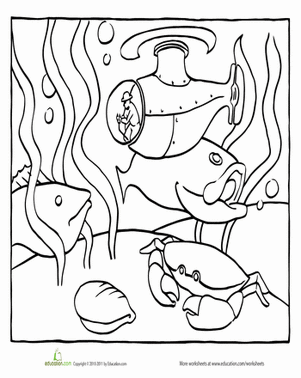 Submarine Coloring Page