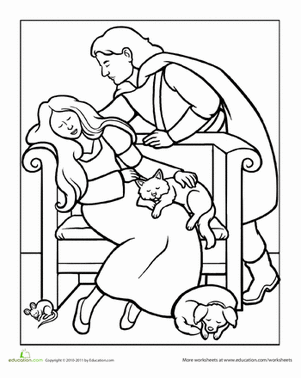 Sleeping Beauty Coloring Page