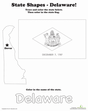 Trace the Outline of Delaware