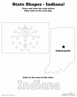 Trace the Outline of Indiana