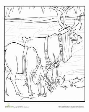 Reindeer Coloring Page
