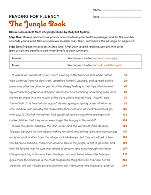 Reading for Fluency: The Jungle Book