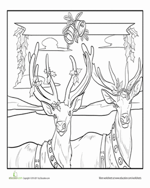 Color the Reindeer Pals