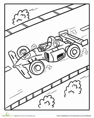 Color the Grand Prix Race Car