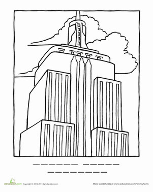 Empire State Building Coloring Page
