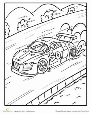 Color the #50 Race Car!