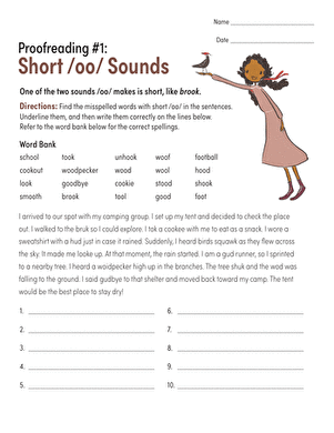 Proofreading #1: Short /oo/ Sounds