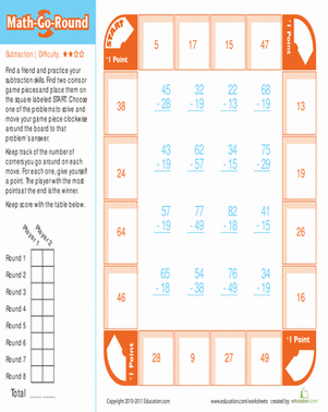 Math-Go-Round: Subtraction (Medium)