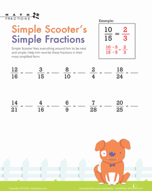 Simple Fractions with Scooter